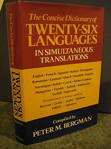 Concise Dictionary of Twenty-Six Languages in Simultaneous Translation used book depot