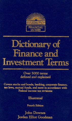 Dictionary of Finance and Investment Terms (BARRON'S FINANCE AND INVESTMENT HANDBOOK) used book depot