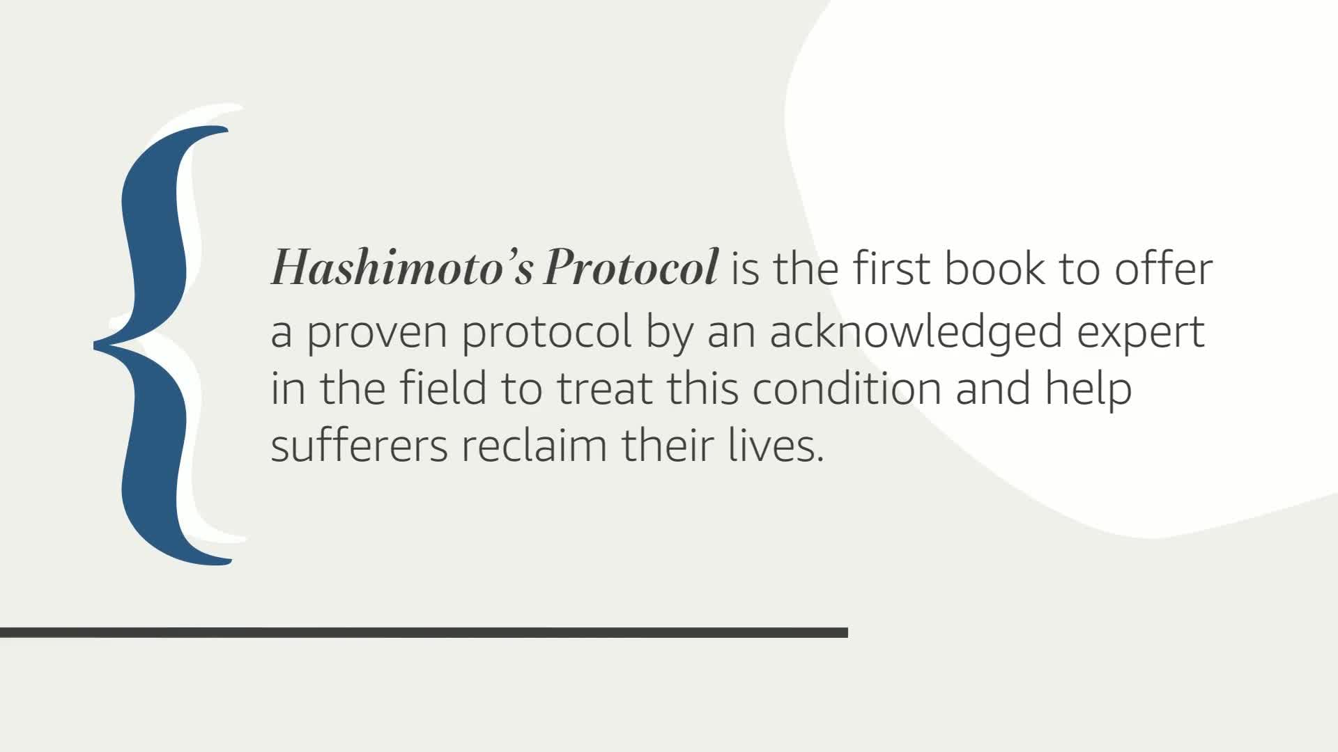 Hashimoto's Protocol: A Groundbreaking Prescription to Reverse Symptoms, Heal Autoimmune Damage, and Reclaim Your Life with Personalized Detox Plans, Nourishing Recipes, and Proven Treatment used book depot