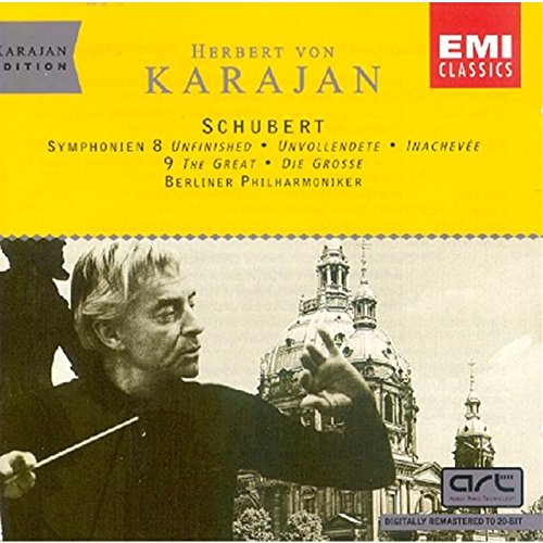Schubert: Symphony No. 8 - Unfinished / Symphony No. 9 - The Great (Karajan Edition) used book depot