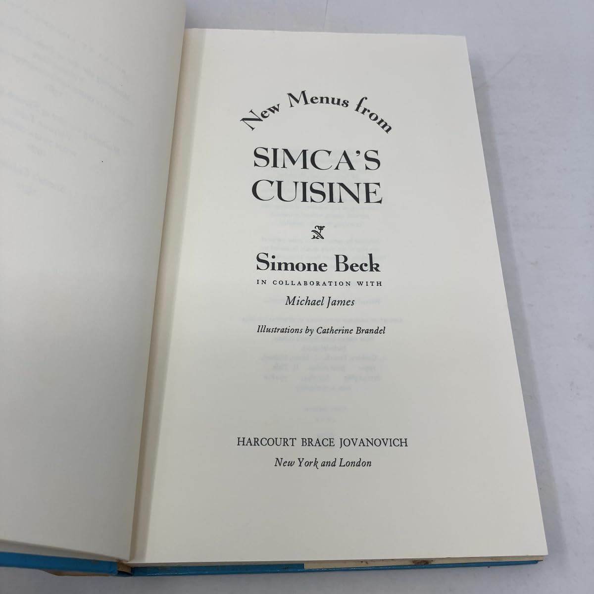 New Menus from Simca's Cuisine used book depot