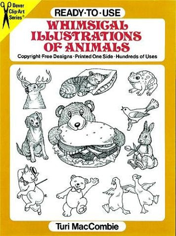 Ready-to-Use Whimsical Illustrations of Animals (Dover Clip-Art Series) used book depot