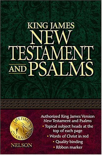 King James New Testament and Psalms: Burgundy Flexibind