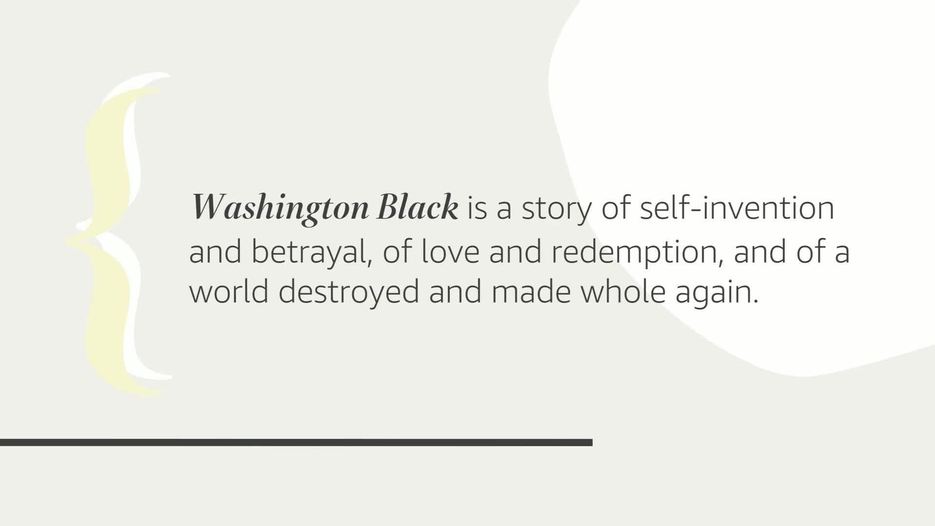Washington Black: A novel used book depot