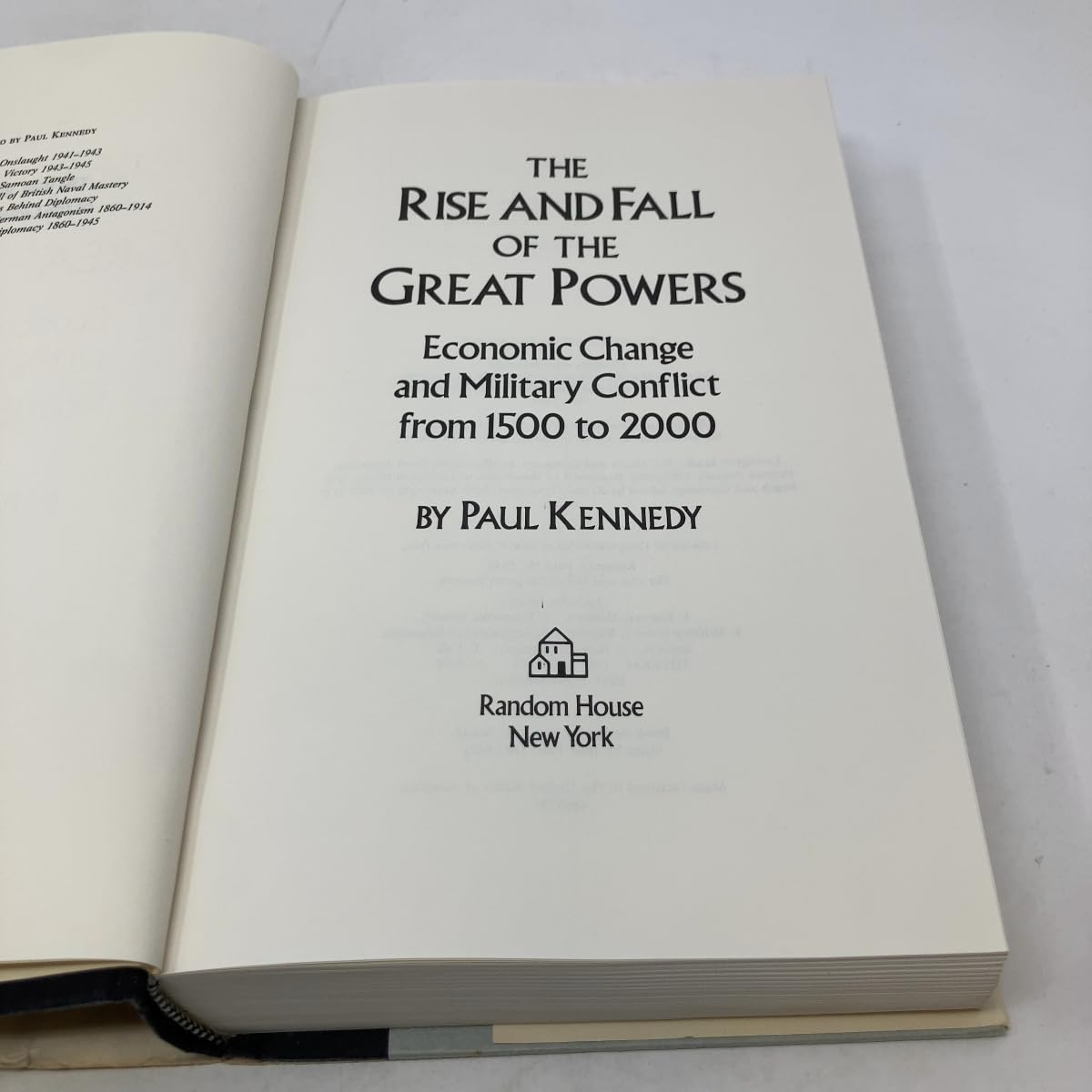 The Rise and Fall of the Great Powers: Economic Change and Military Conflict from 1500 to 2000