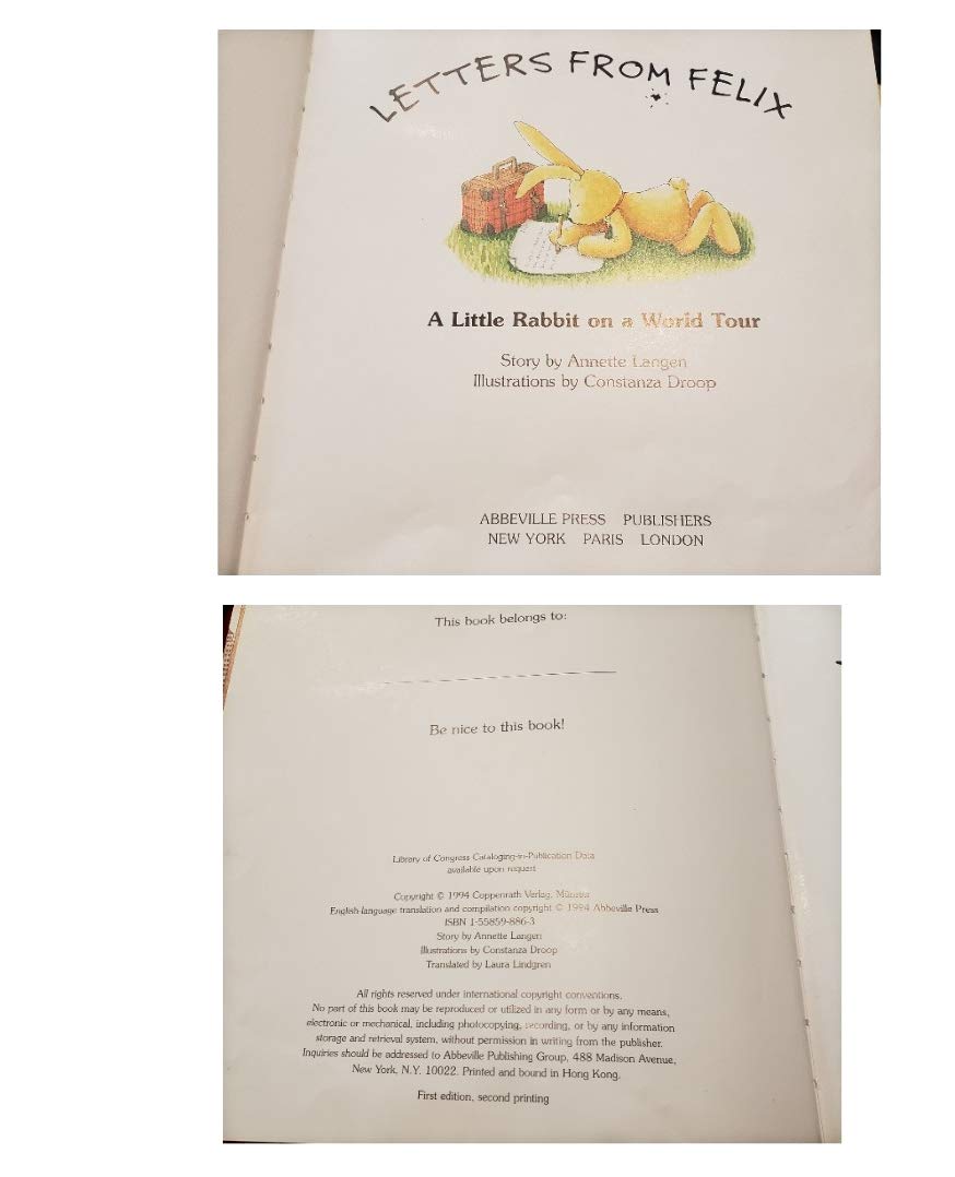 Letters from Felix: A Little Rabbit on a World Tour used book depot