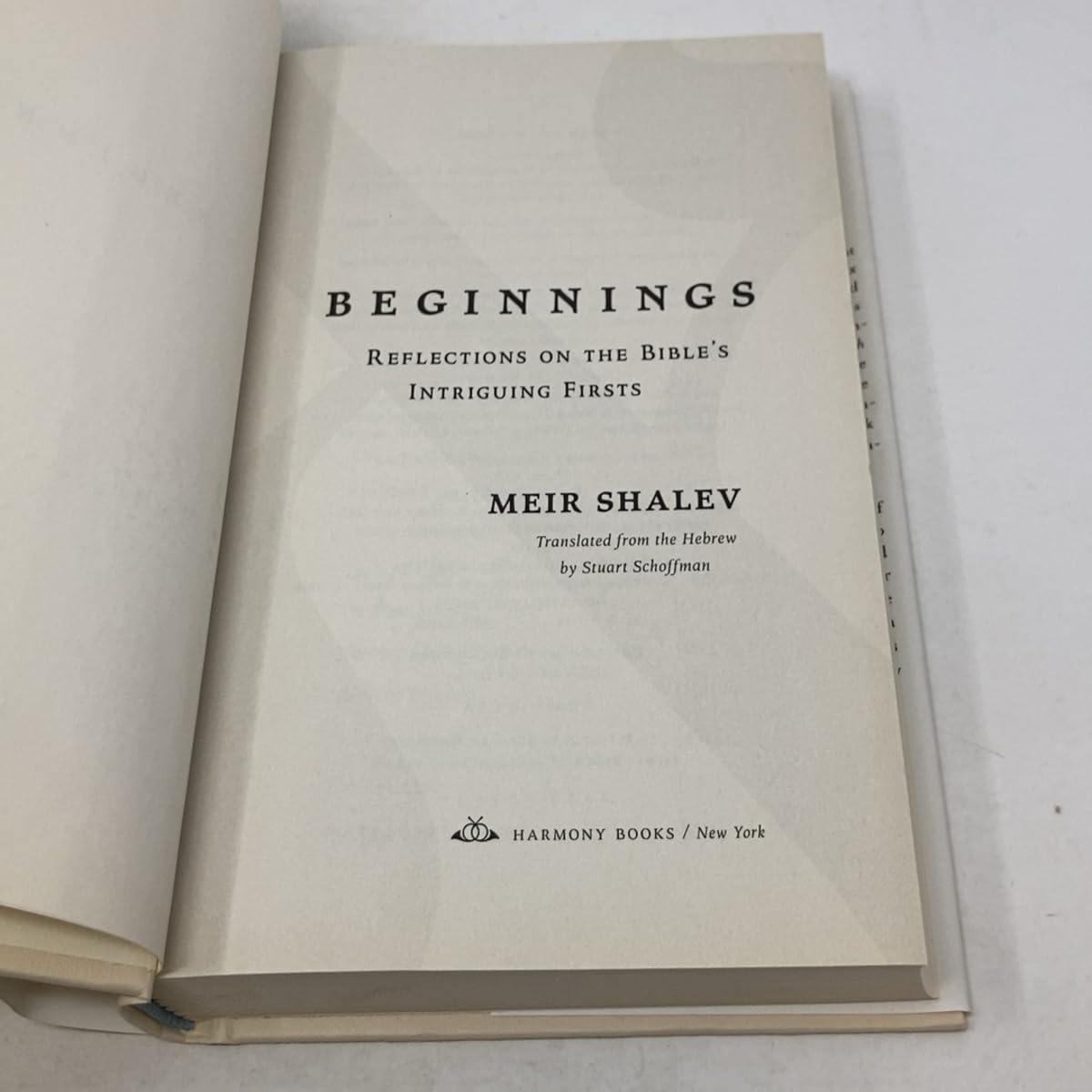 Beginnings: Reflections on the Bible's Intriguing Firsts used book depot