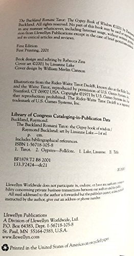 Buckland Romani Tarot: Gypsy Book of Wisdom used book depot