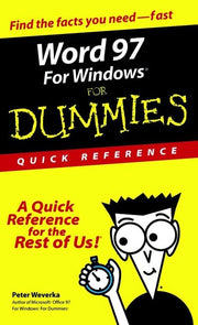 Word 97 for Windows for Dummies: Quick Reference used book depot