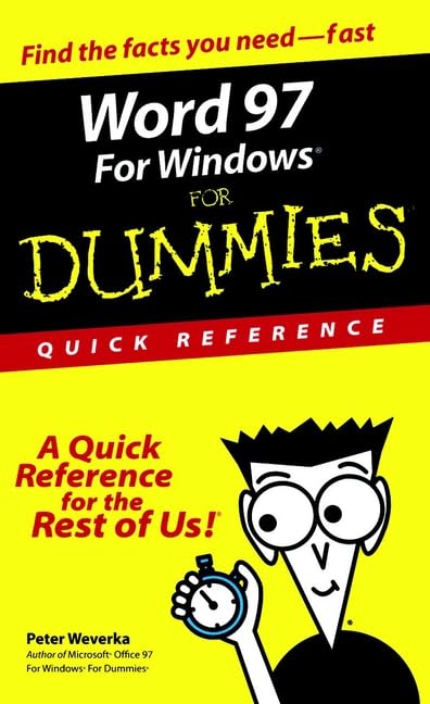 Word 97 for Windows for Dummies: Quick Reference used book depot