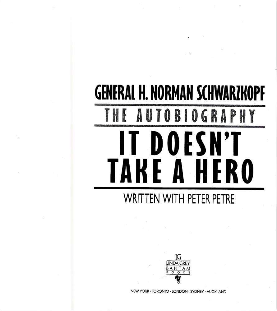 It Doesn't Take a Hero: The Autobiography used book depot