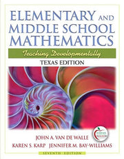 Elementary and Middle School Mathematics: Teaching Developmentally, 7th Edition used book depot
