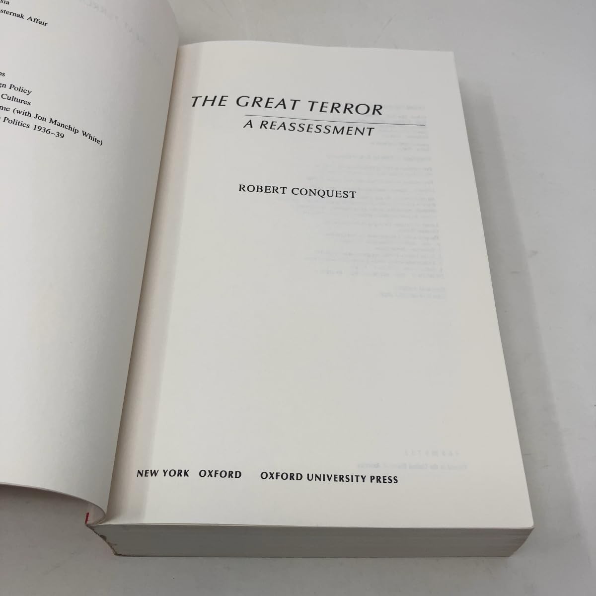 The Great Terror: A Reassessment used book depot