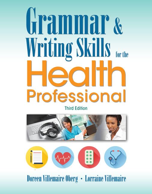 Grammar and Writing Skills for the Health Professional used book depot