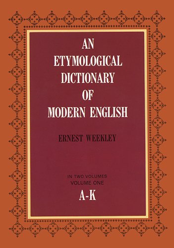 Etymological Dictionary of Modern English (A-K) used book depot