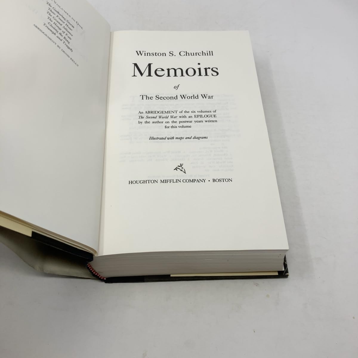 Memoirs of the Second World War: An Abridgement of the Six Volumes of the Second World War With an Epilogue by the Author on the Postwar Years With MAPS and DIAGRAMS used book depot