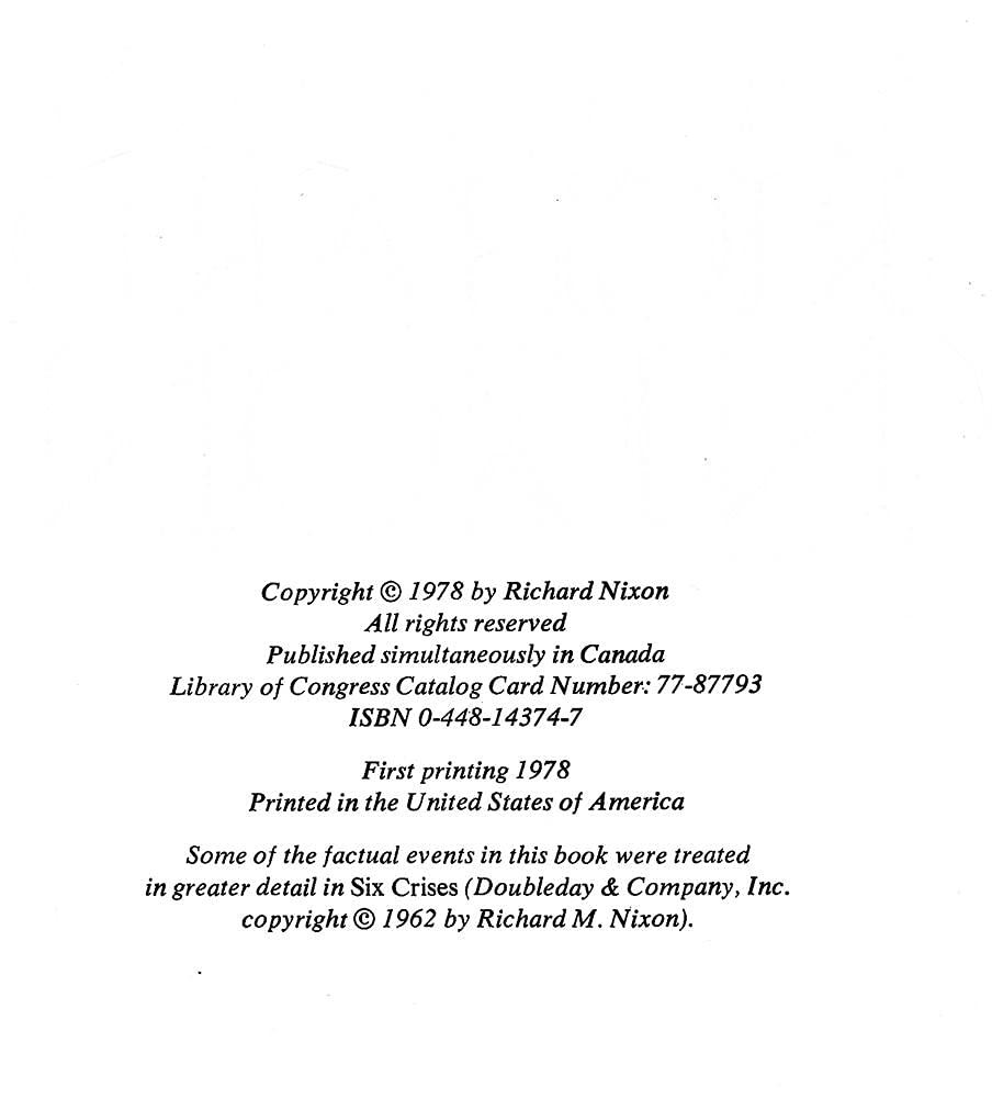 The Memoirs of Richard Nixon used book depot