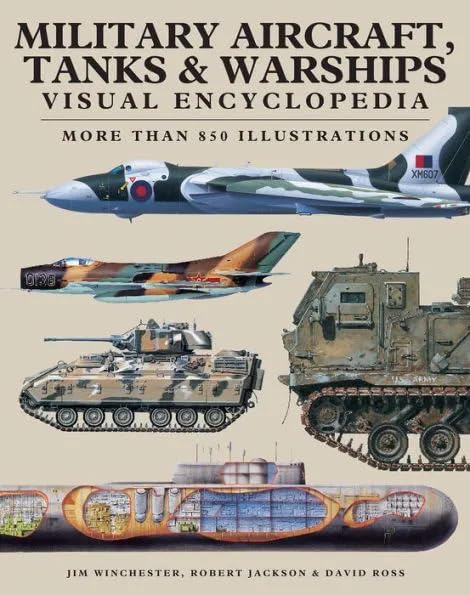 Military aircraft,tanks & warships visual encyclopedia 军用飞机、坦克和军舰视觉百科全书 重型武器介绍 英文原版 used book depot