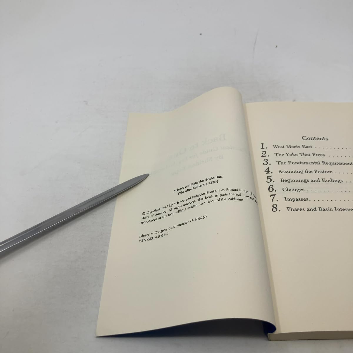 Back to One: Practical Guide for Psychotherapists used book depot