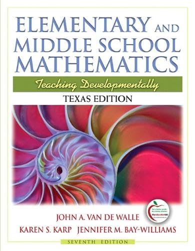 Elementary and Middle School Mathematics: Teaching Developmentally, 7th Edition used book depot