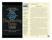 Disconnecting Parties: Managing the Bell System Break-Up, an Inside View used book depot