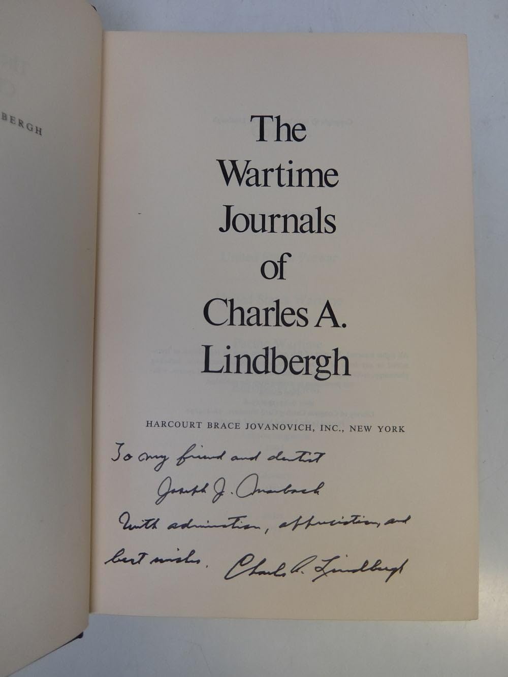 The Wartime Journals of Charles A. Lindbergh used book depot