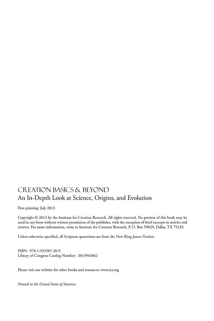 Creation Basics & Beyond: An In-Depth Look at Science, Origins, and Evolution