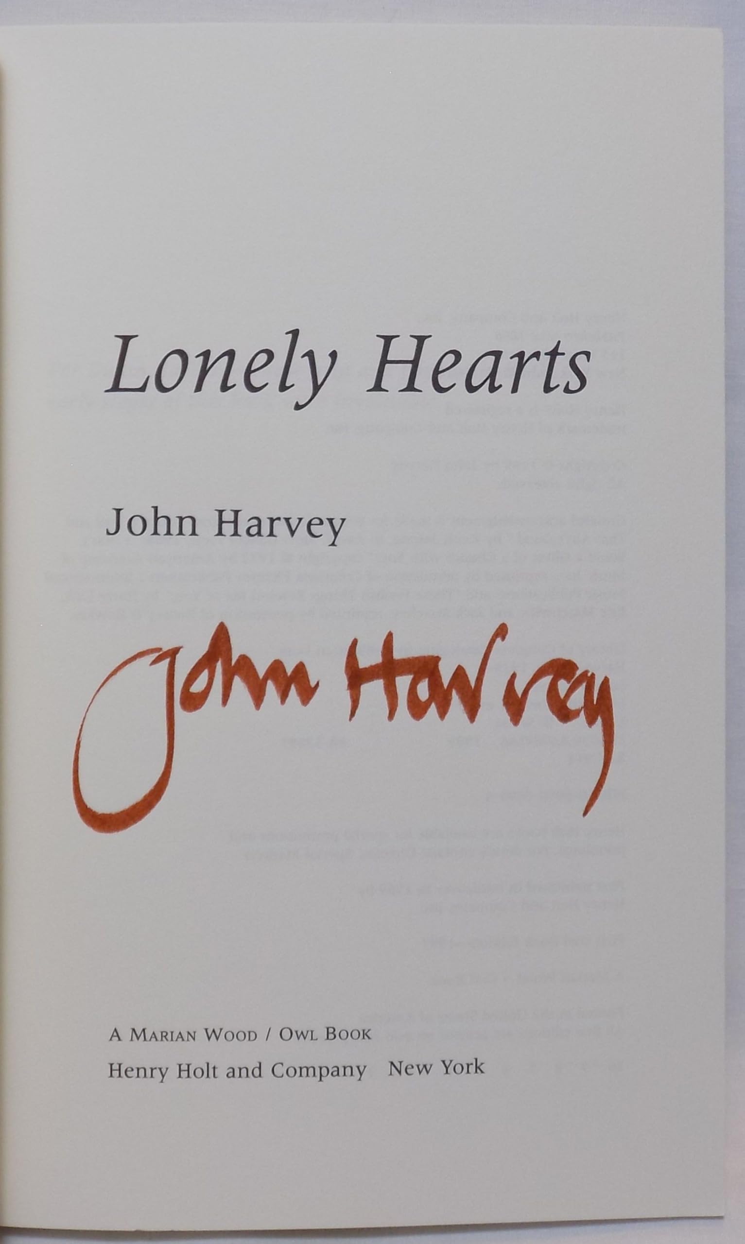 Lonely Hearts used book depot