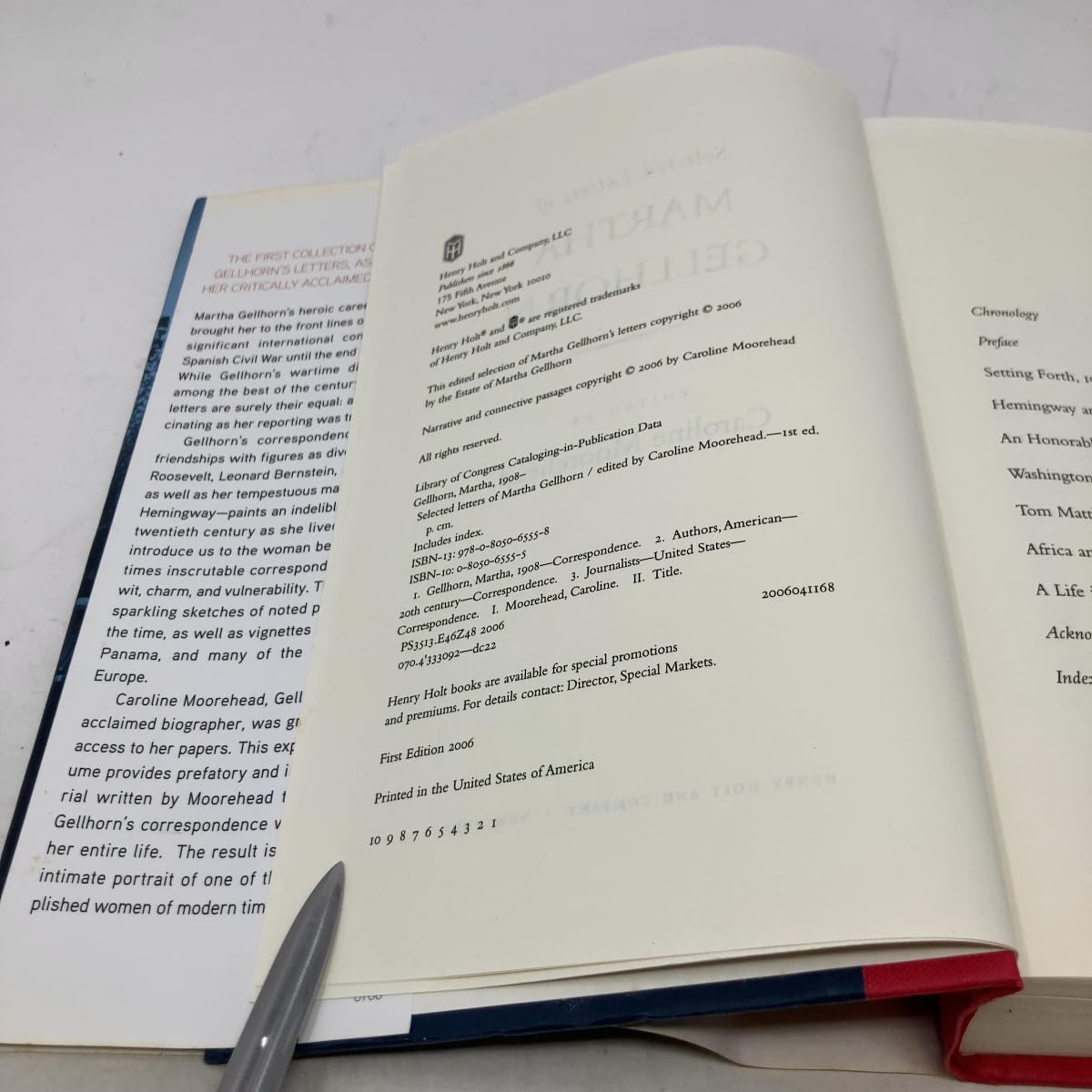 Selected Letters of Martha Gellhorn used book depot