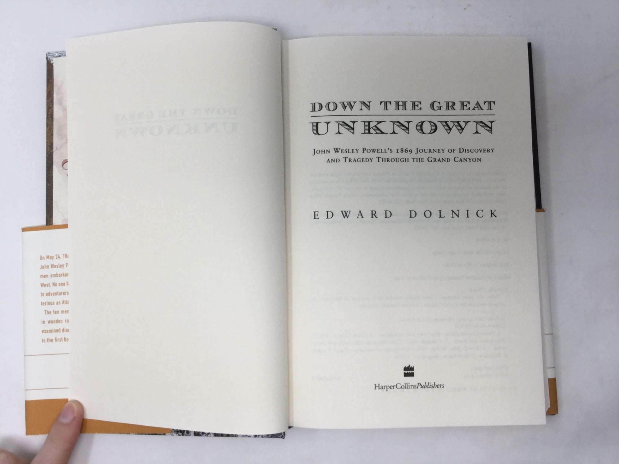 Down the Great Unknown: John Wesley Powell's 1869 Journey of Discovery and Tragedy Through the Grand Canyon used book depot