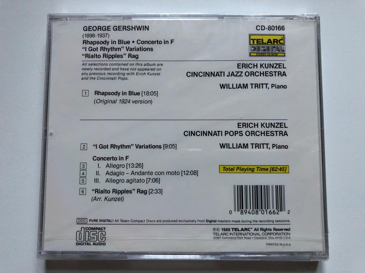 Gershwin: Rhapsody In Blue; Concerto in F used book depot