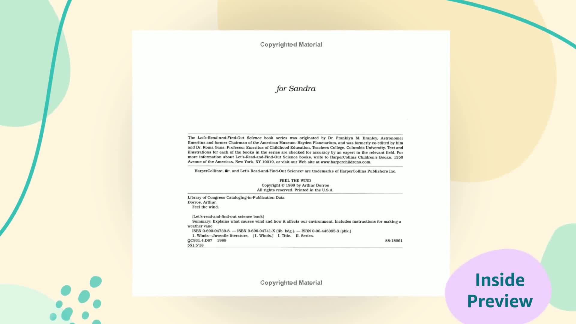 Feel the Wind (Let's Read-And-Find-Out Science (Hardcover)) used book depot