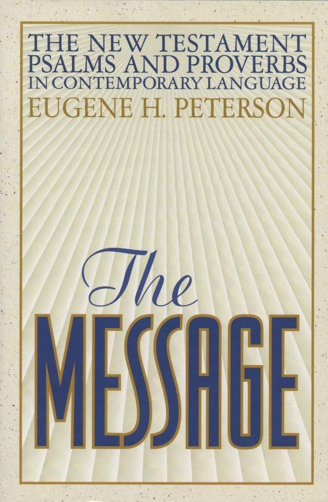 The Message New Testament Psalms and Proverbs in Contemporary Language used book depot