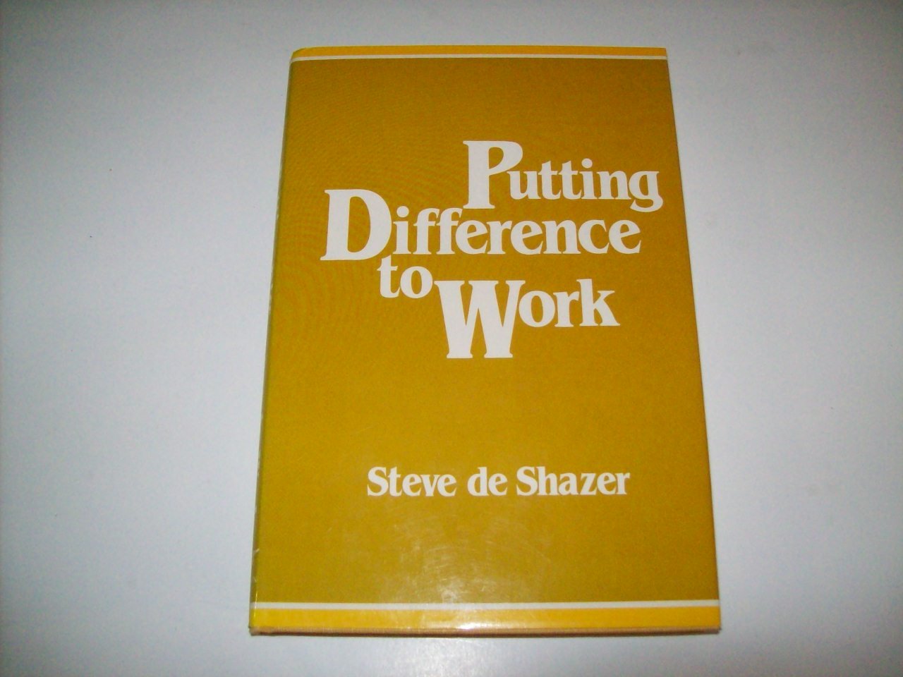 Putting Difference to Work used book depot