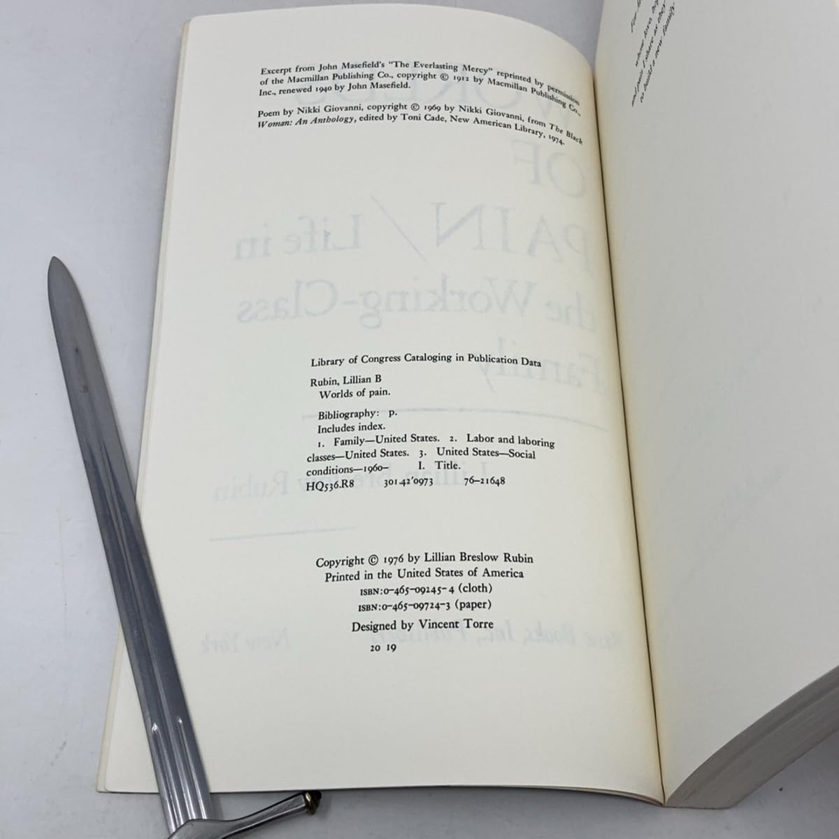 Worlds Of Pain: Life In The Working-class Family used book depot