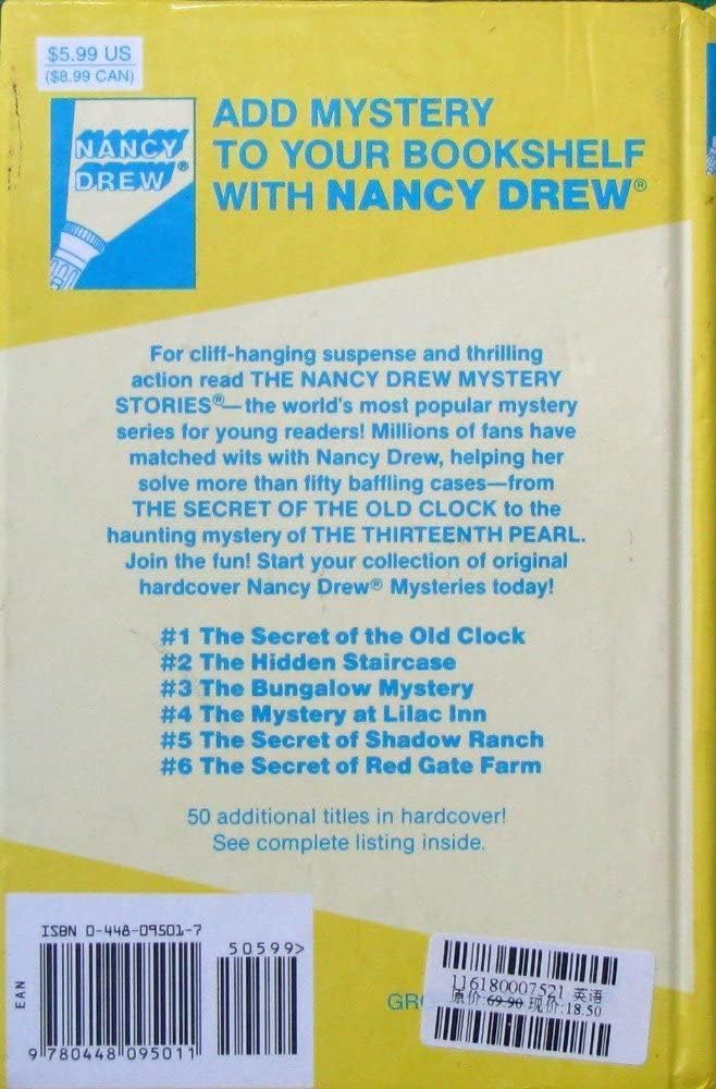 The Secret of the Old Clock (Nancy Drew, Book 1) used book depot