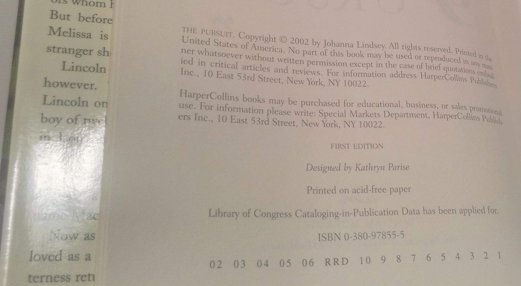 The Pursuit (Sherring Cross) used book depot