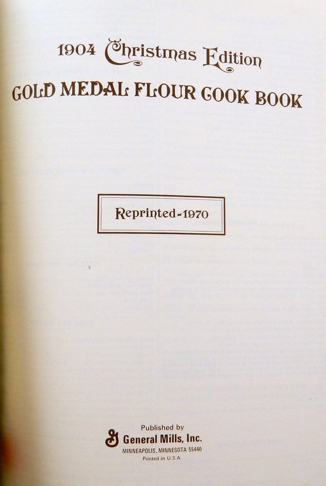 Gold Medal Flour Cook Book (Christmas 1904 Edition) used book depot