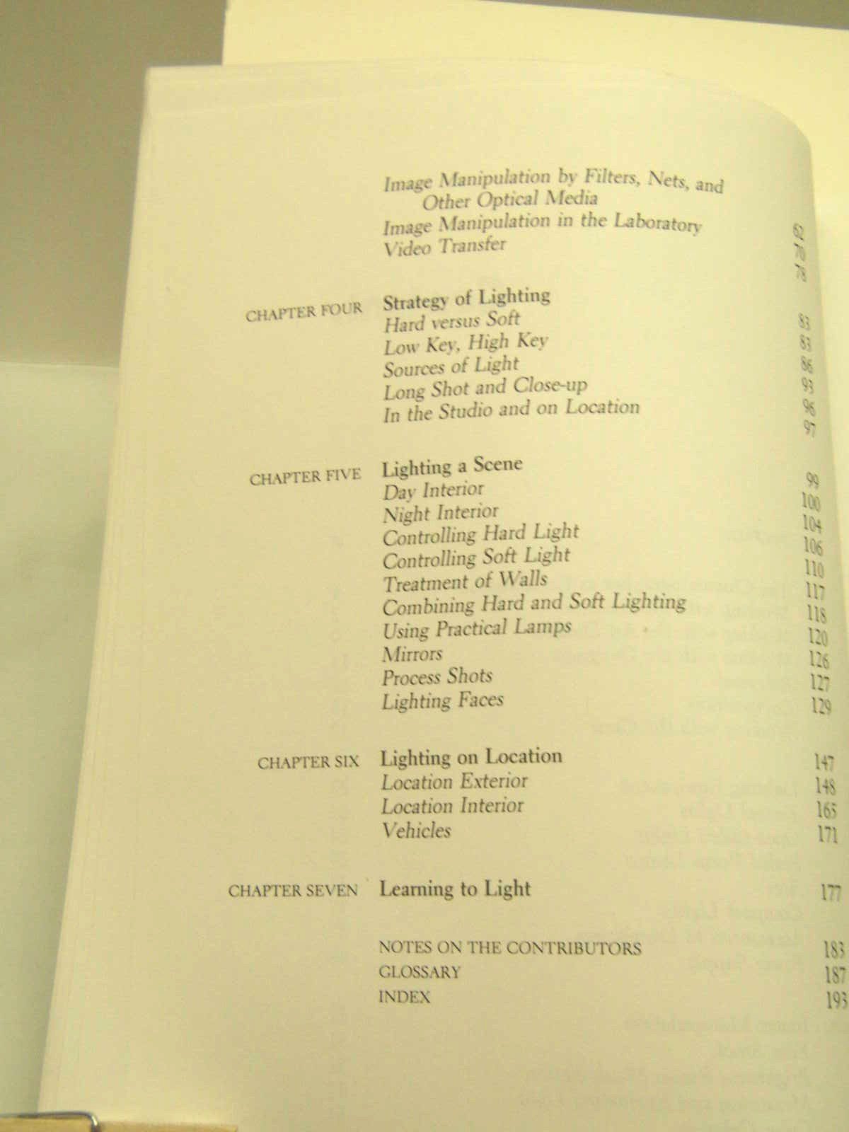 Film Lighting: Talks with Hollywood's Cinematographers and Gaffers used book depot