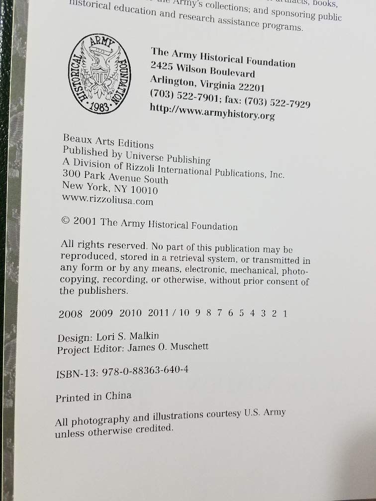 U.S. Army A Complete History used book depot