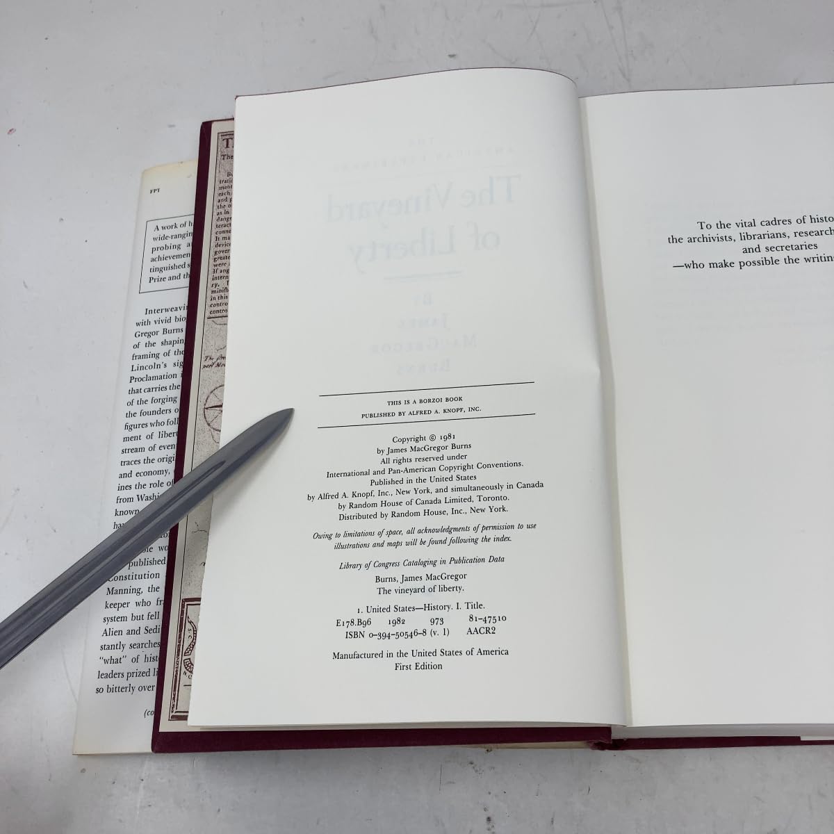 The Vineyard of Liberty (The American experiment)