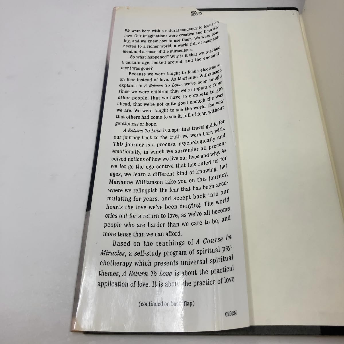 Return to Love: Reflections on the Principles of a Course in Miracles used book depot