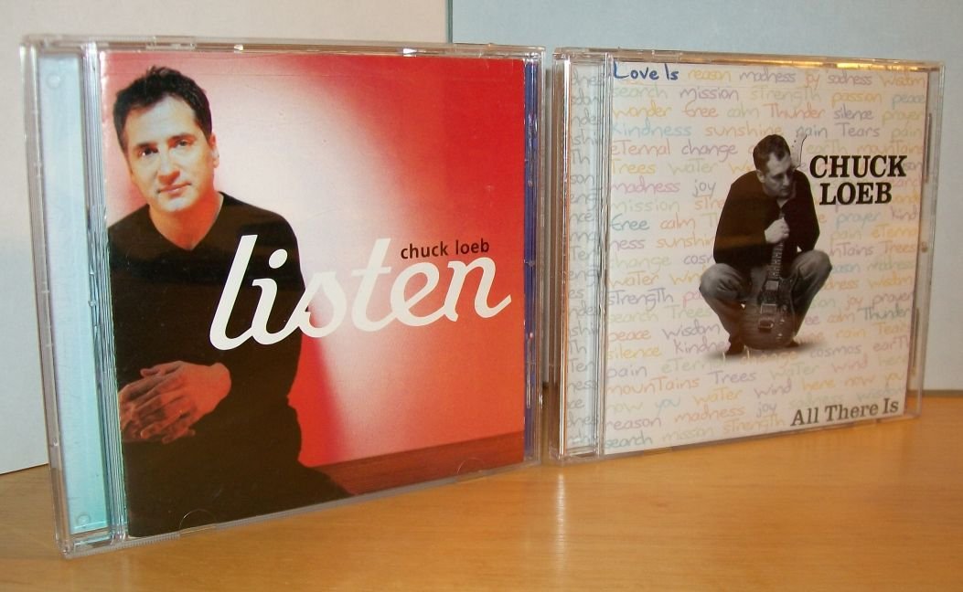 Chuck Loeb Listen (1999) & All There Is (2002) - 2 Cds used book depot