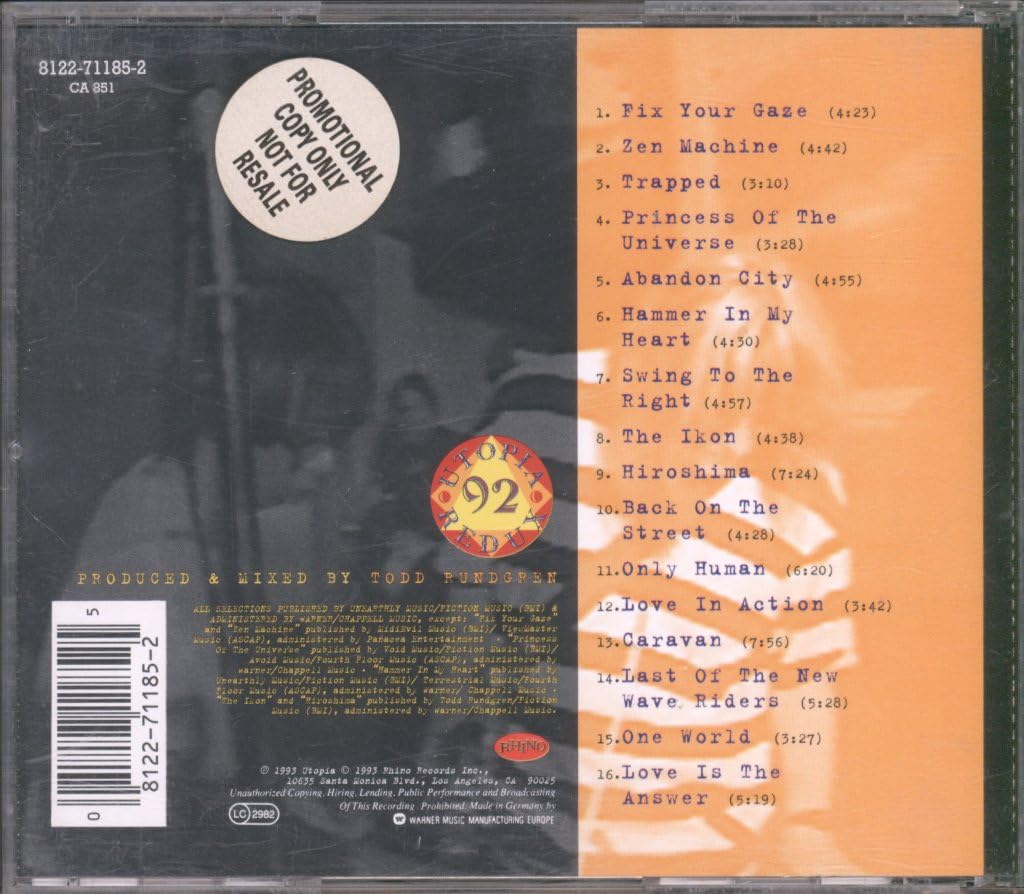 Redux '92: Live in Japan used book depot