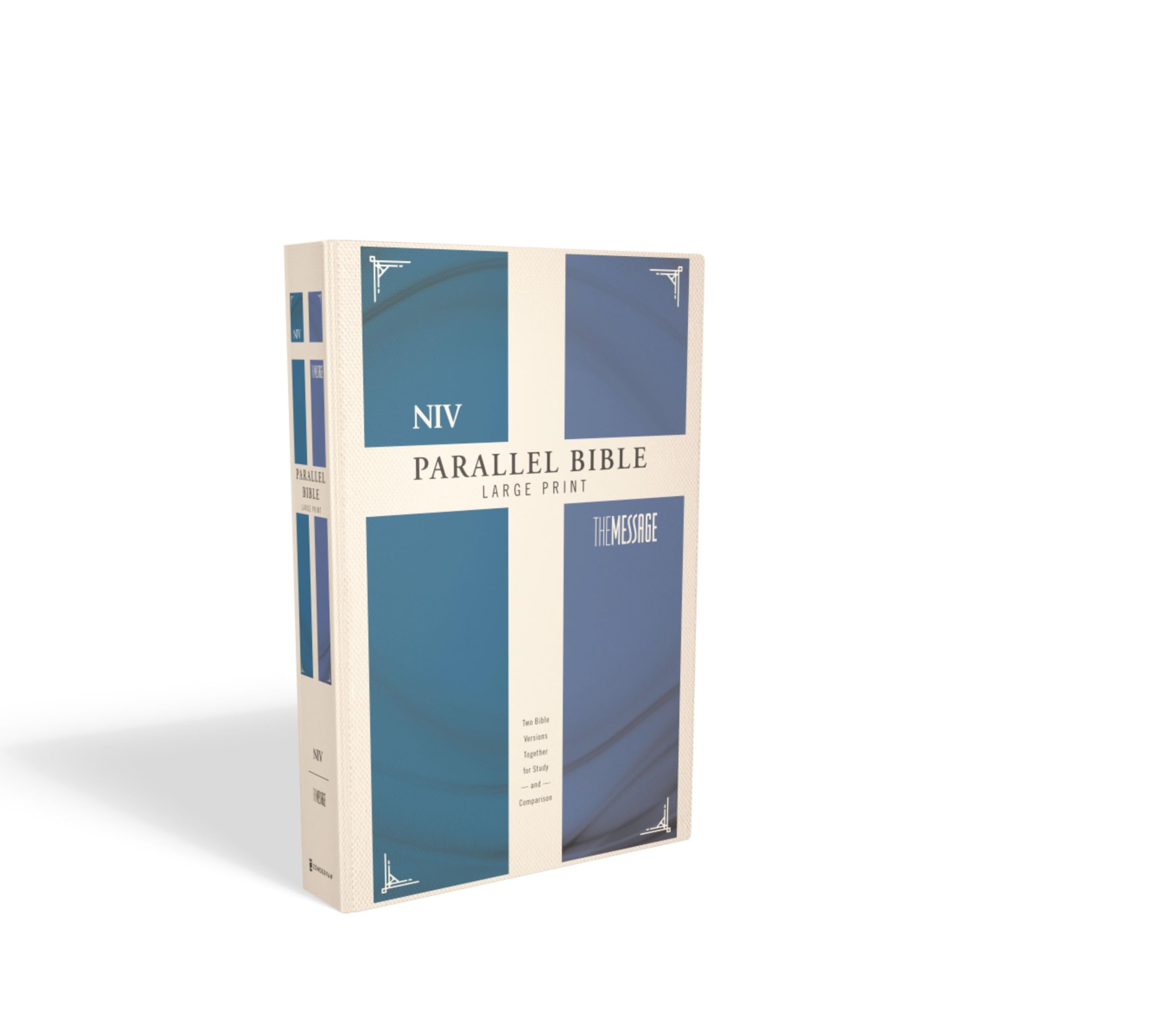 NIV, The Message, Parallel Bible, Large Print, Hardcover: Two Bible Versions Together for Study and Comparison used book depot