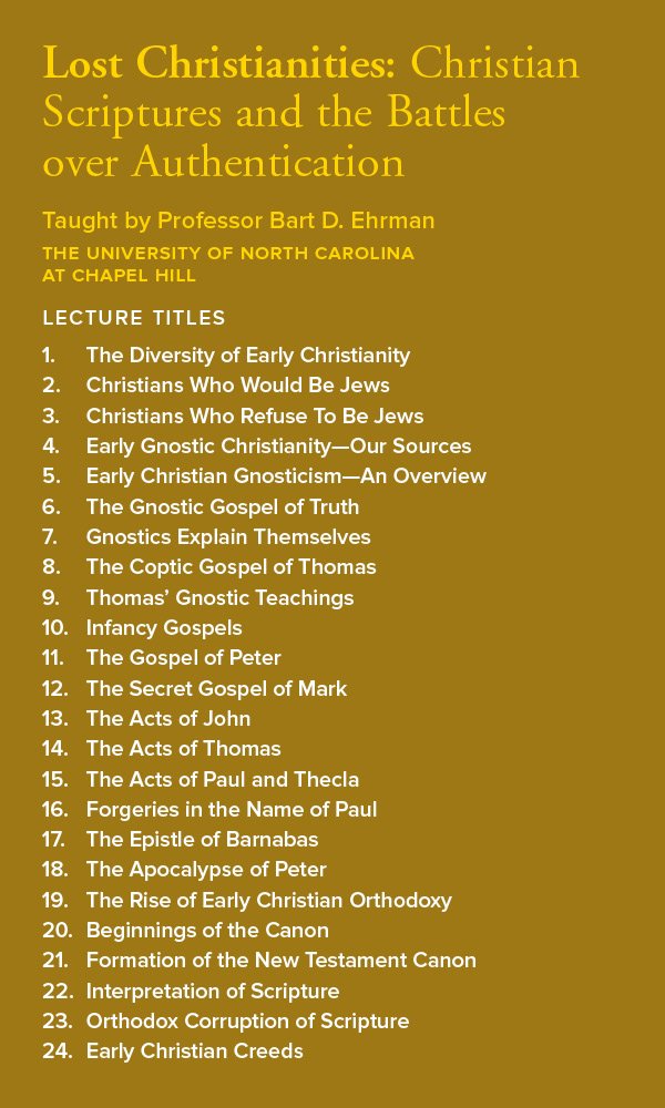 The Great Courses: Lost Christianities - Christian Scriptures and the Battles used book depot