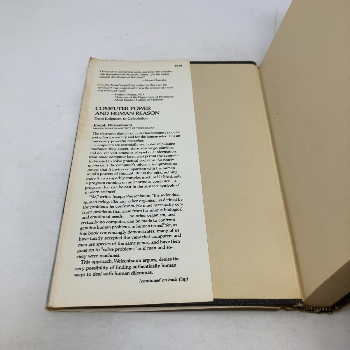Computer Power and Human Reason: From Judgment to Calculation used book depot