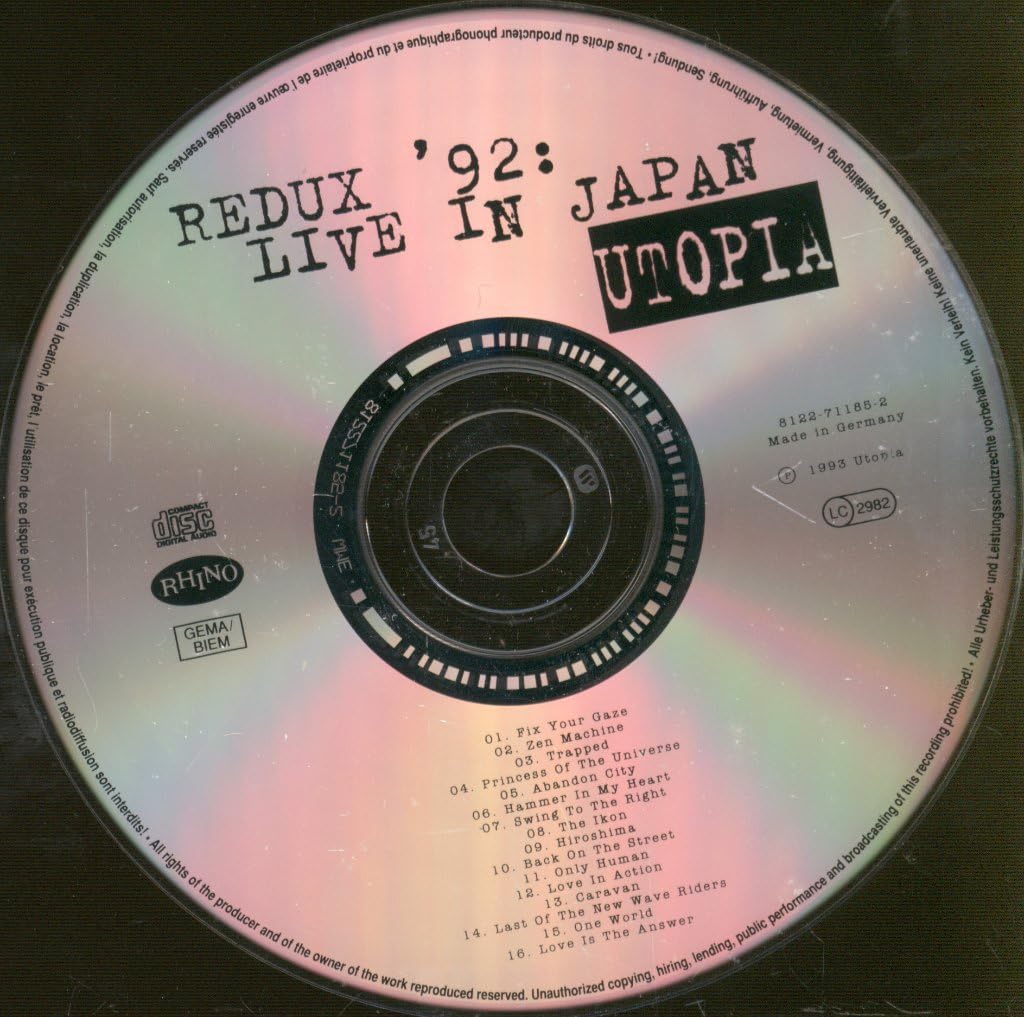 Redux '92: Live in Japan used book depot