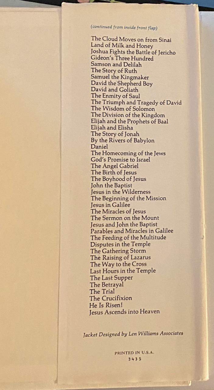 The Story Bible.[72 major "story-sections" of the Old & New Testaments of the Bible]. used book depot