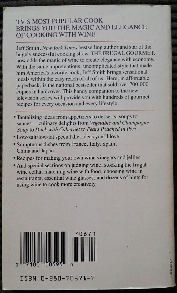 Frugal Gourmet Cooks with Wine used book depot